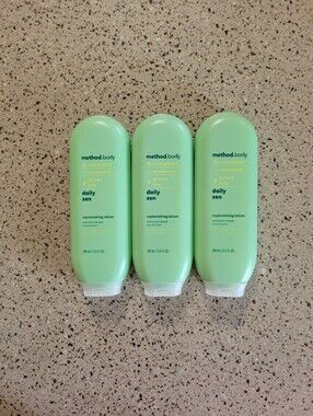 3 Method Daily Zen Cucumber Seaweed Green Tea Replinishing Body Lotion 13.5 oz